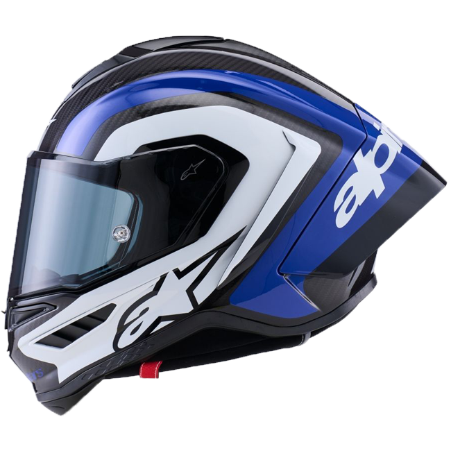 Alpinestars Supertech R10 full-face helmet in Arius Blue Gloss finish