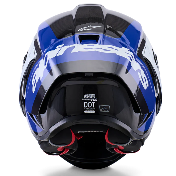 Alpinestars Supertech R10 full-face helmet in Arius Blue Gloss finish