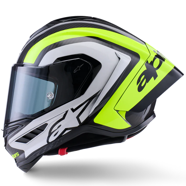 Alpinestars Supertech R10 full-face helmet in Arius Yellow Fluo Gloss finish
