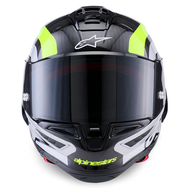 Alpinestars Supertech R10 full-face helmet in Arius Yellow Fluo Gloss finish