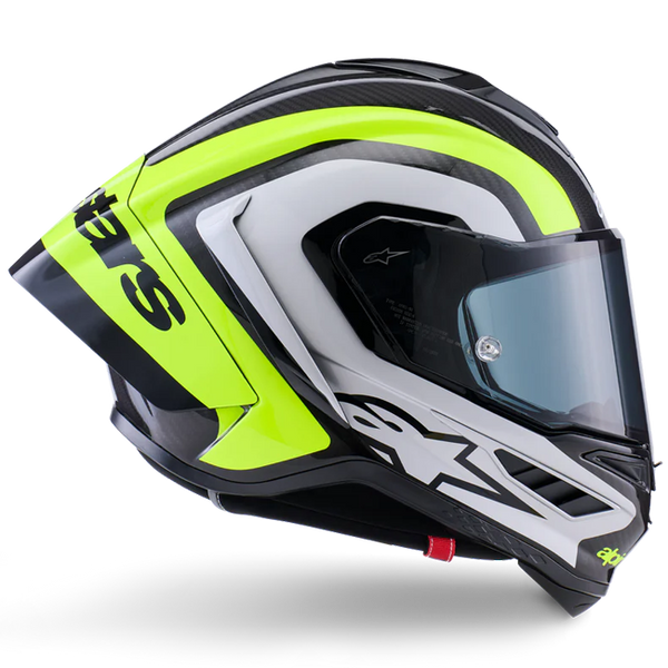 Alpinestars Supertech R10 full-face helmet in Arius Yellow Fluo Gloss finish