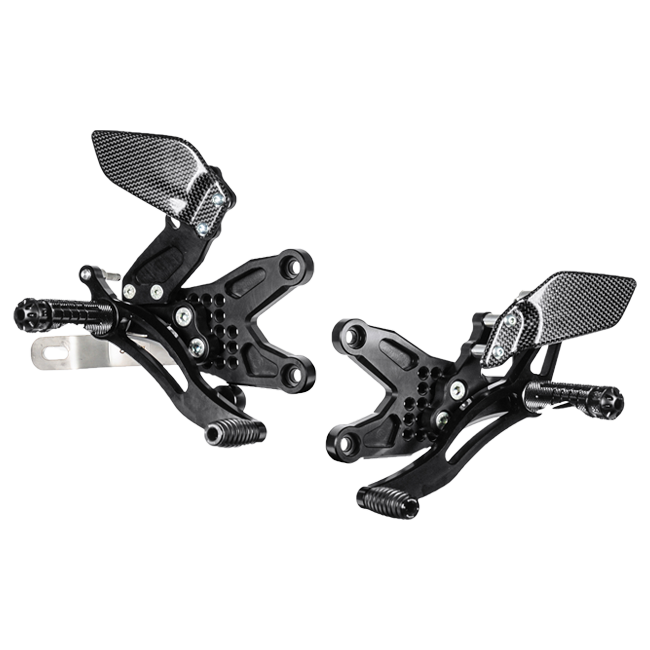 Bonamici Racing B001 rearsets for BMW S1000RR HP4 K46 black anodised