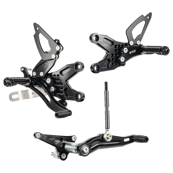 Bonamici Racing B001 rearsets for BMW S1000RR HP4 K46 black anodised