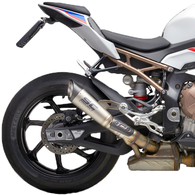 SC-Project S1 titanium slip-on silencer for BMW S1000RR K67 2019-2020 with carbon fibre end cap
