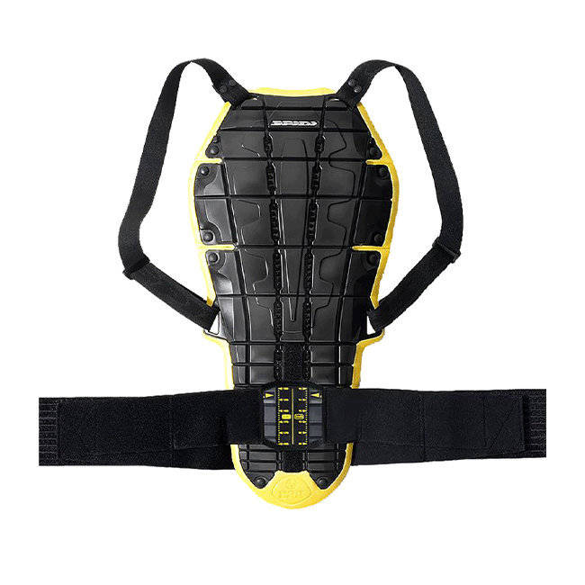 Spidi Back Warrior Evo back protector in black and yellow