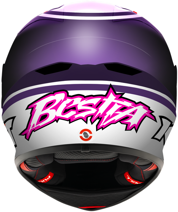 KYT KX-1 Race GP full-face helmet in Enea Bastianini Replica 2024 gloss livery