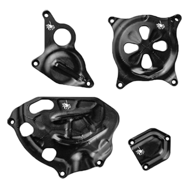 Spider Racing black anodised aluminium engine case cover for BMW S1000RR K67 2019-2026