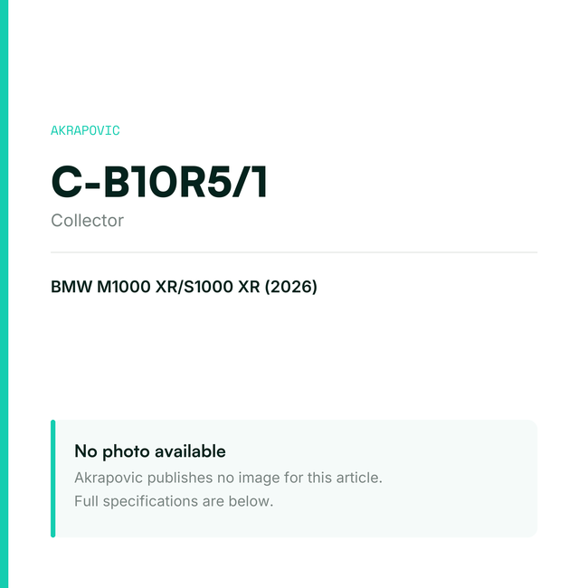 Akrapovic Collector C-B10R5/1 — placeholder, no manufacturer photo available
