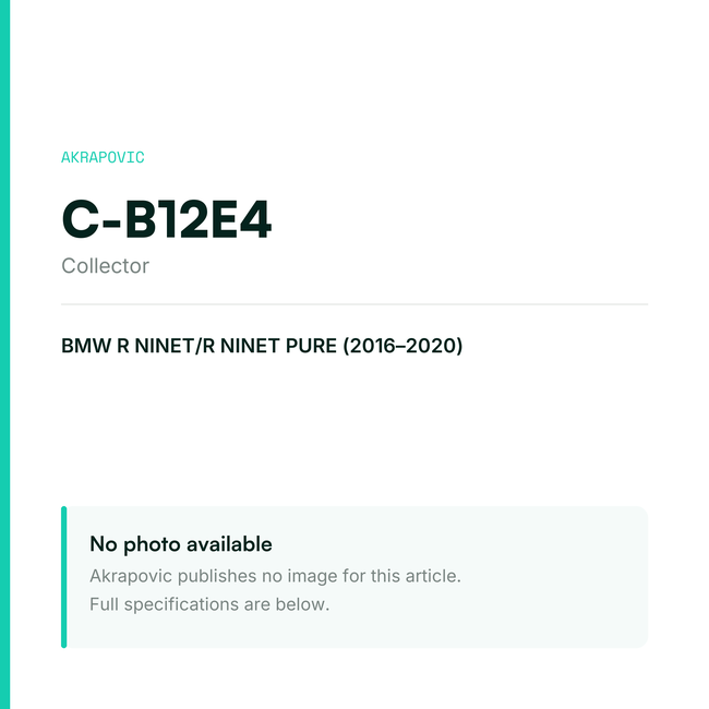 Akrapovic Collector C-B12E4 — placeholder, no manufacturer photo available
