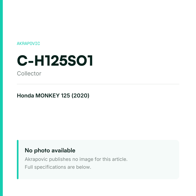Akrapovic Collector C-H125SO1 — placeholder, no manufacturer photo available
