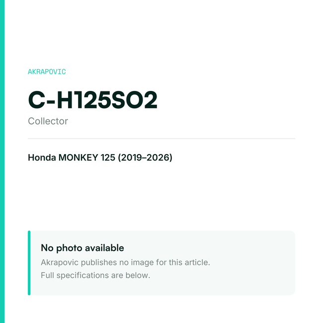 Akrapovic Collector C-H125SO2 — placeholder, no manufacturer photo available