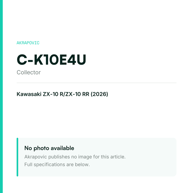 Akrapovic Collector C-K10E4U — placeholder, no manufacturer photo available