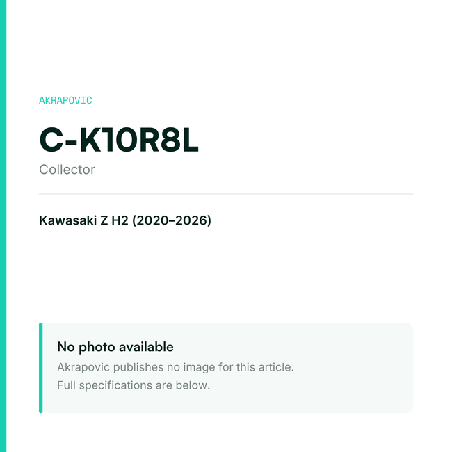 Akrapovic Collector C-K10R8L — placeholder, no manufacturer photo available