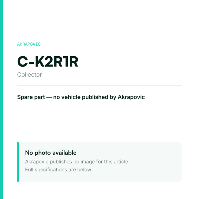 Akrapovic Collector C-K2R1R — placeholder, no manufacturer photo available