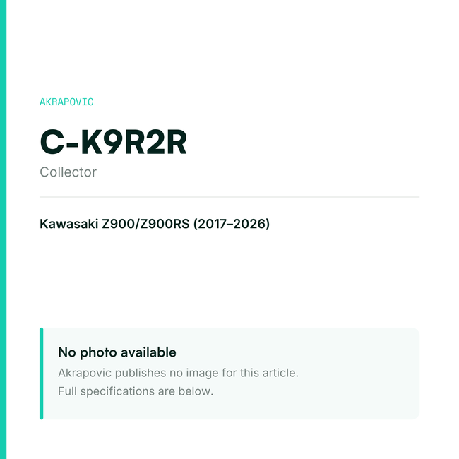 Akrapovic Collector C-K9R2R — placeholder, no manufacturer photo available