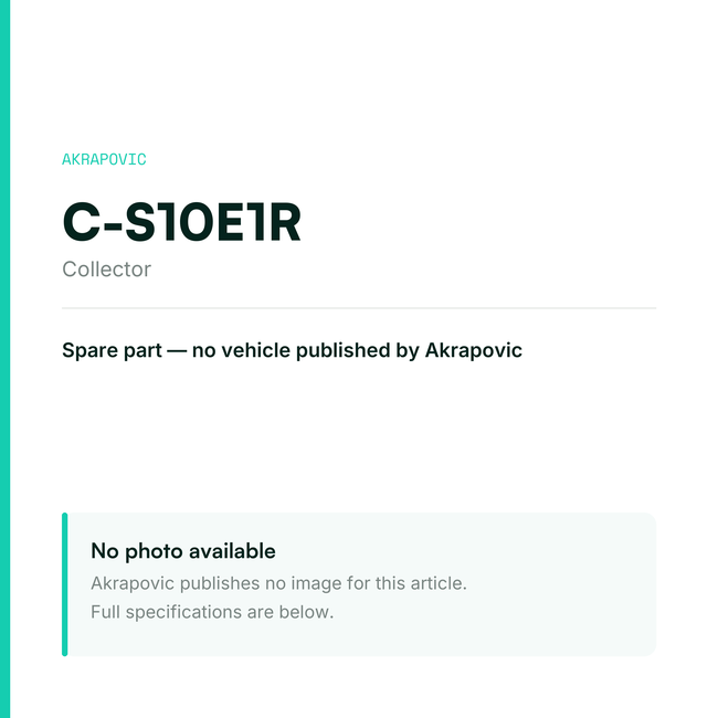Akrapovic Collector C-S10E1R — placeholder, no manufacturer photo available