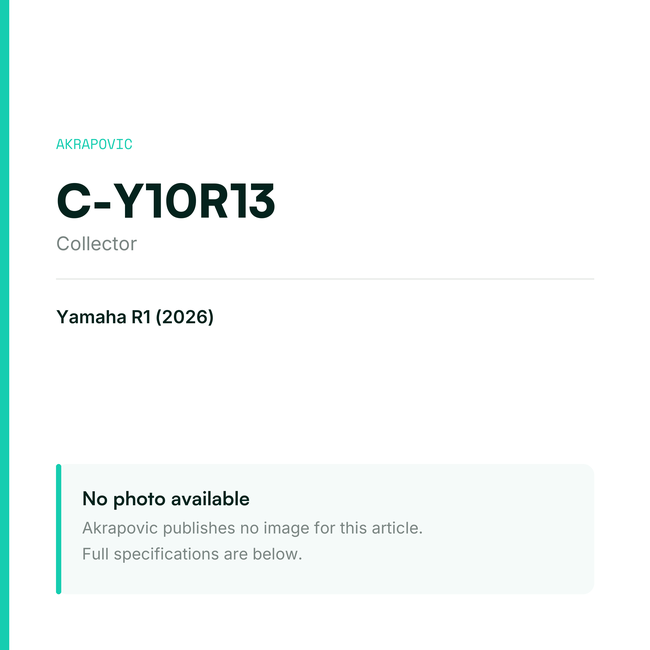Akrapovic Collector C-Y10R13 — placeholder, no manufacturer photo available