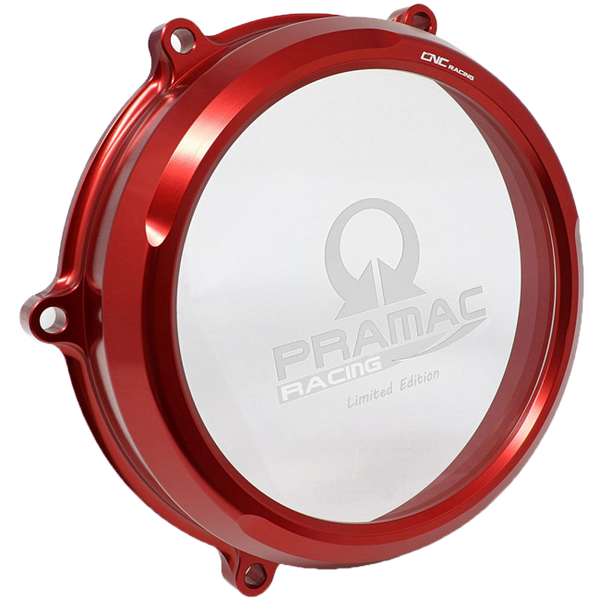 CNC Racing Pramac Racing Limited Edition transparent clutch cover CA210PR for Ducati Panigale V4 V4S 2025-2026