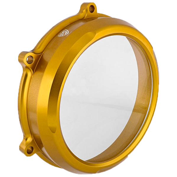 CNC Racing CA210 transparent clutch cover for Ducati Panigale V4 S 2025-2026 anodised aluminium