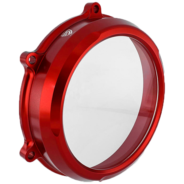 CNC Racing CA210 transparent clutch cover for Ducati Panigale V4 S 2025-2026 anodised aluminium