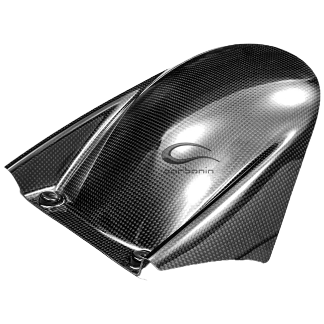 Carbonin CA4020 carbon rear mudguard for Aprilia RSV4 and RSV4 1100, natural weave finish
