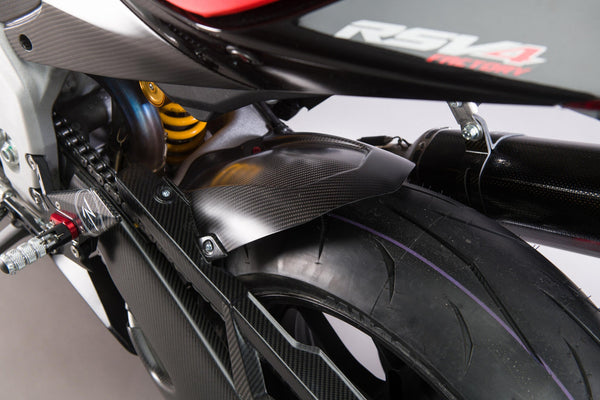LighTech CARA2020 carbon rear mudguard gloss finish for Aprilia RSV4 RR 1100 Factory 2021–2026