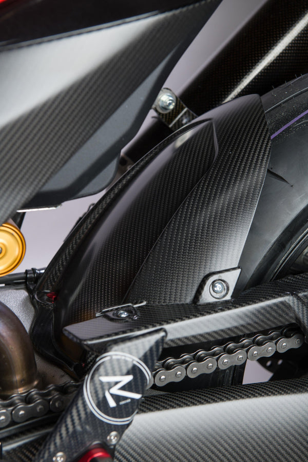 LighTech CARA2020 carbon rear mudguard gloss finish for Aprilia RSV4 RR 1100 Factory 2021–2026