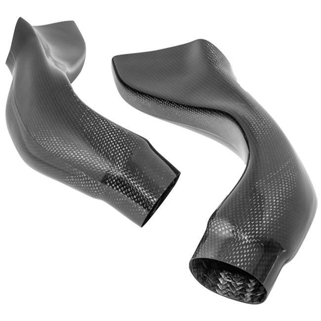 LighTech carbon airbox tubes gloss finish for Aprilia RSV4 CARA3019