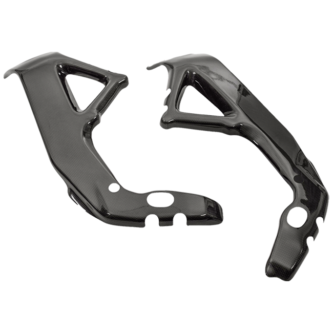 LighTech CARA3050 glossy carbon frame cover for Aprilia RSV4 2009–2014