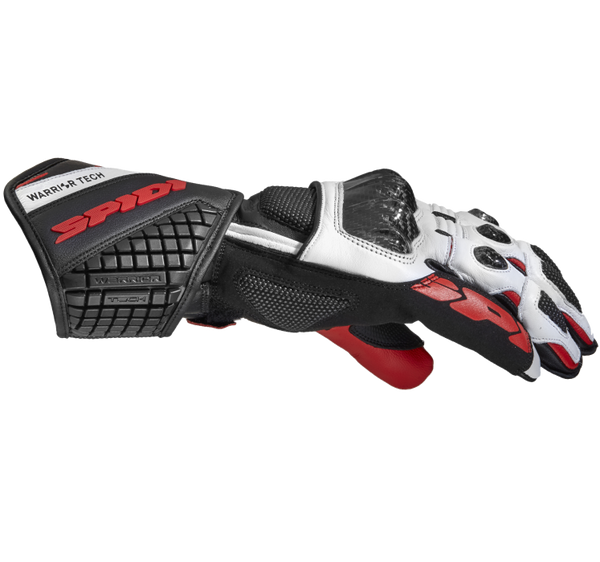 Spidi Carbo 5 Sport men's motorcycle leather gloves in red