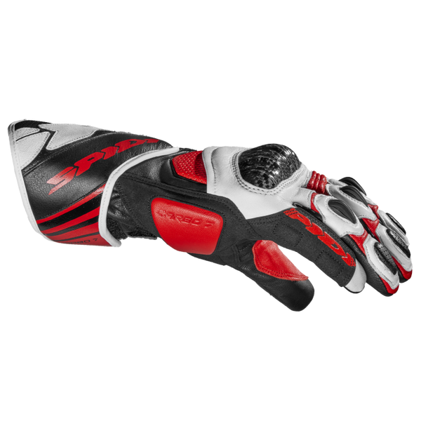 Spidi Carbo 7 Sport motorcycle leather gloves in red, men's, part A210014