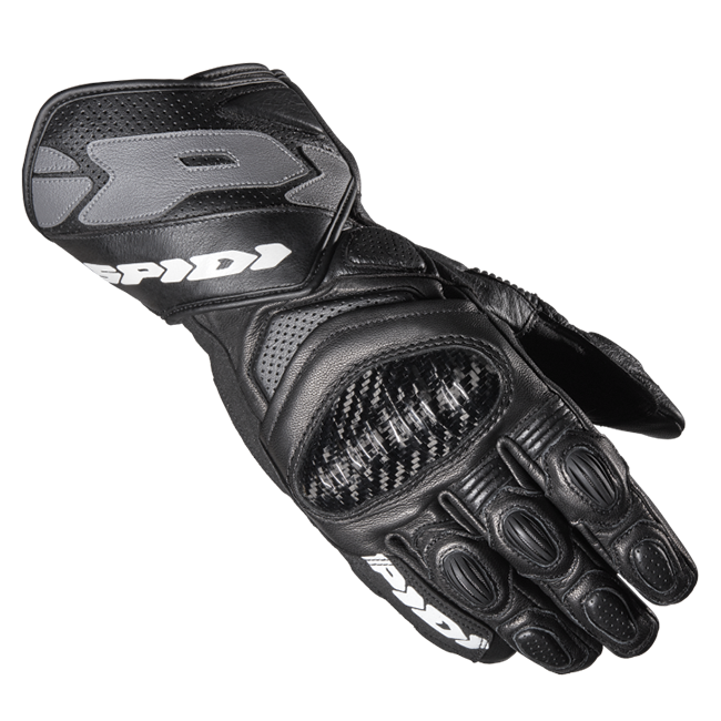 Spidi Carbo 7 Sport motorcycle leather gloves in black, men's, part A210026