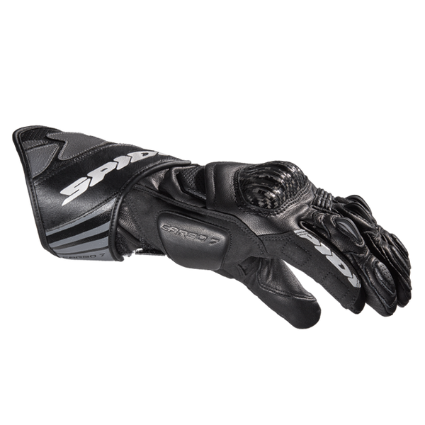 Spidi Carbo 7 Sport motorcycle leather gloves in black, men's, part A210026
