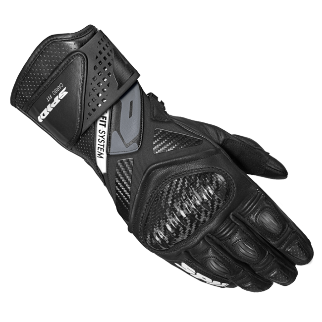 Spidi Carbo Fit Sport motorcycle leather gloves men's black A226026