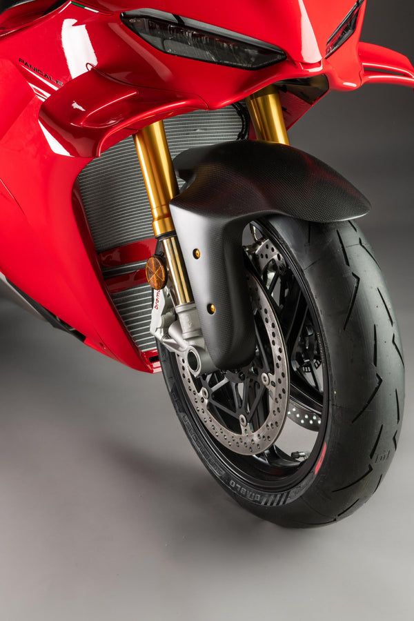LighTech CARD2410M matte carbon front mudguard for Ducati Panigale V4/S/R 2025-2026