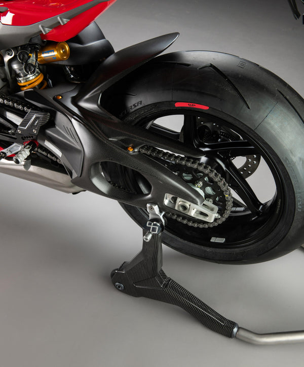 LighTech CARD2420M matte carbon rear mudguard for Ducati Panigale V4/S 2025-2026