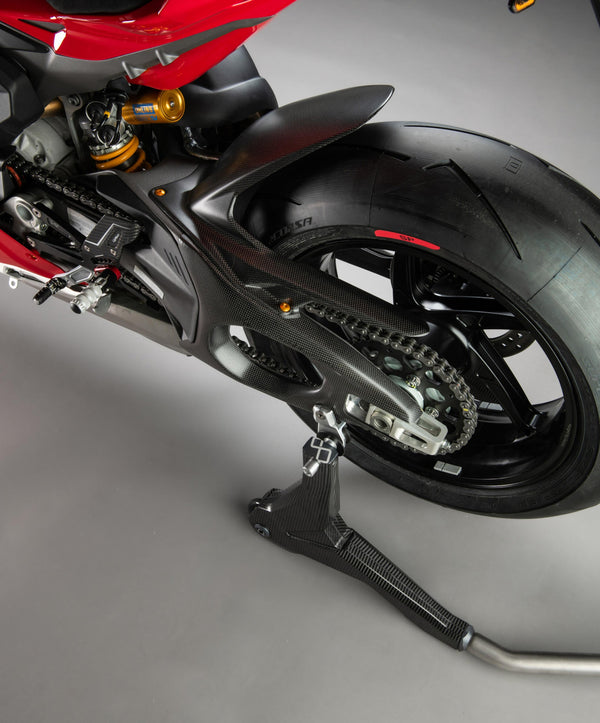 LighTech CARD2420M matte carbon rear mudguard for Ducati Panigale V4/S 2025-2026