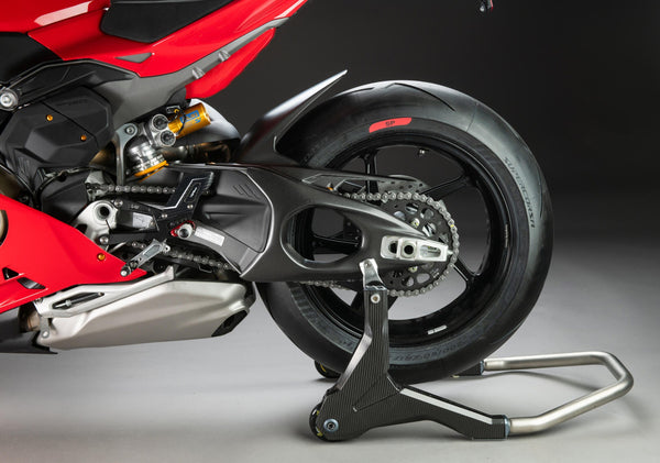 LighTech carbon swingarm covers matte finish for Ducati Panigale V4 2025-2026 CARD2460M