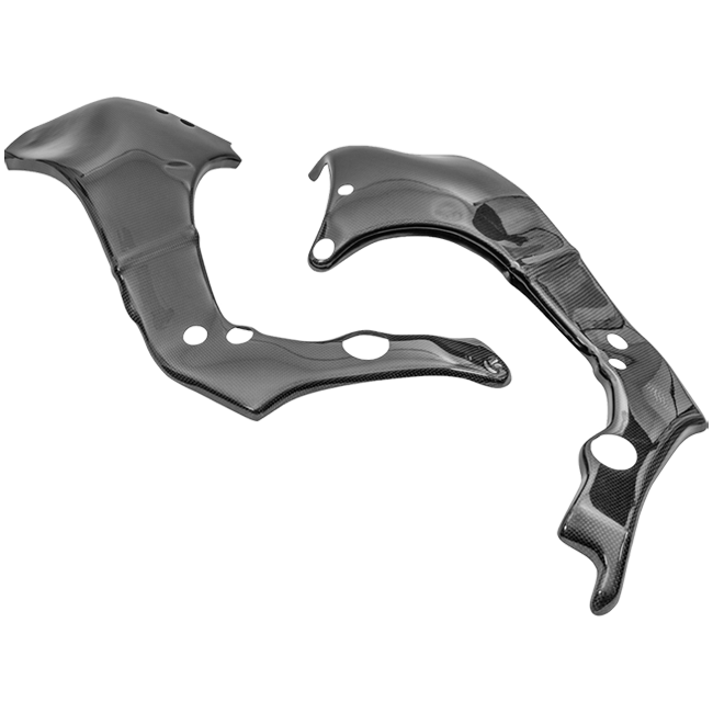 LighTech CARK9850 carbon frame cover for Kawasaki ZX-10R/RR, high-gloss weave finish