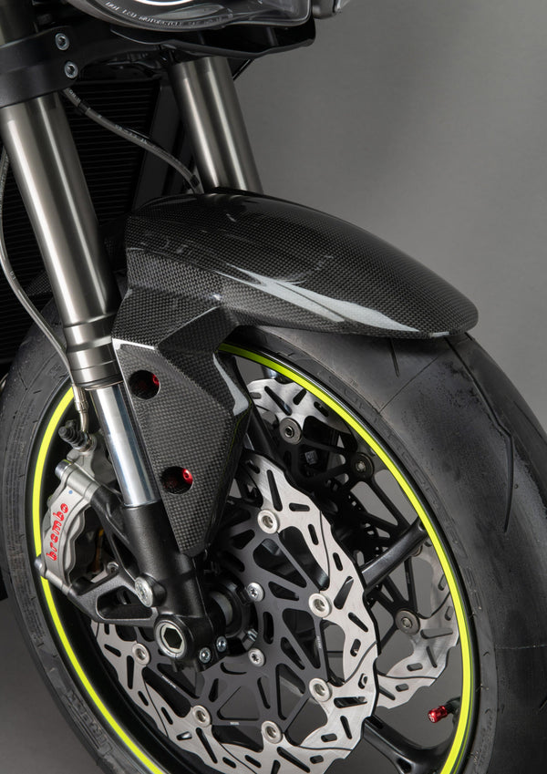 LighTech CART2410 carbon front mudguard gloss finish for Triumph Street Triple 765