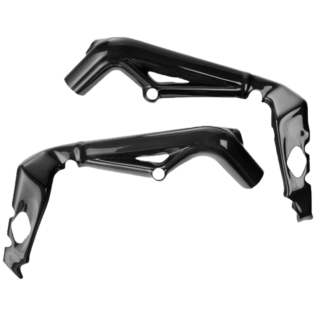 LighTech CART2450 high-gloss carbon frame covers for Triumph Street Triple 765