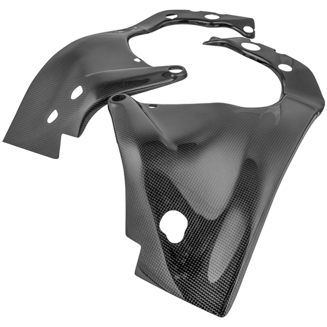 LighTech CARY5050 high-gloss carbon frame cover for Yamaha YZF-R1 R1M 2015–2026