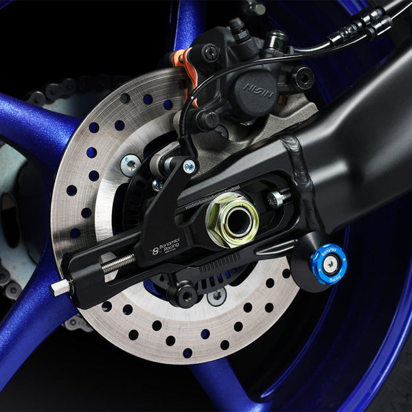 Bonamici Racing CHAD17P_BK chain tensioner with brake caliper bracket for Yamaha YZF-R9 in black anodised aluminium