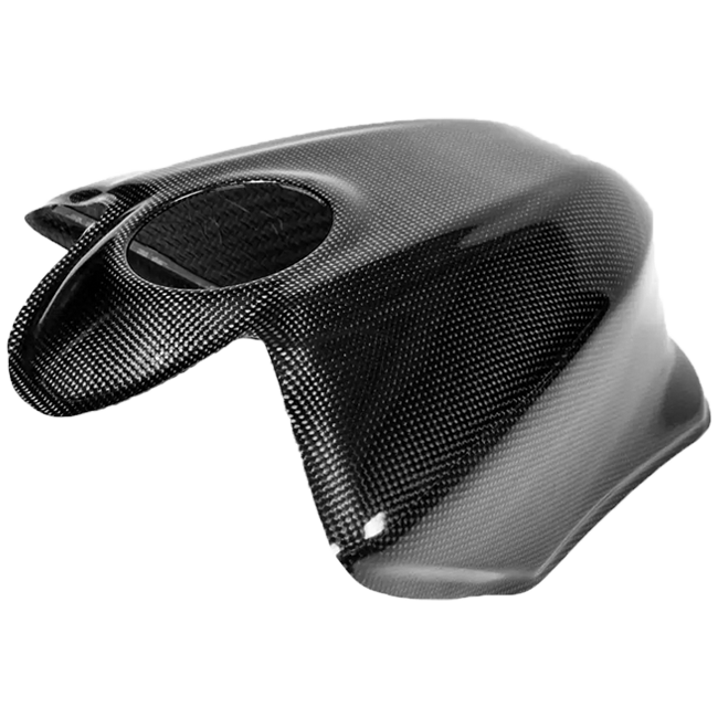 Carbonin SBK carbon tank cover for Yamaha YZF-R6 RJ27 — natural carbon weave finish