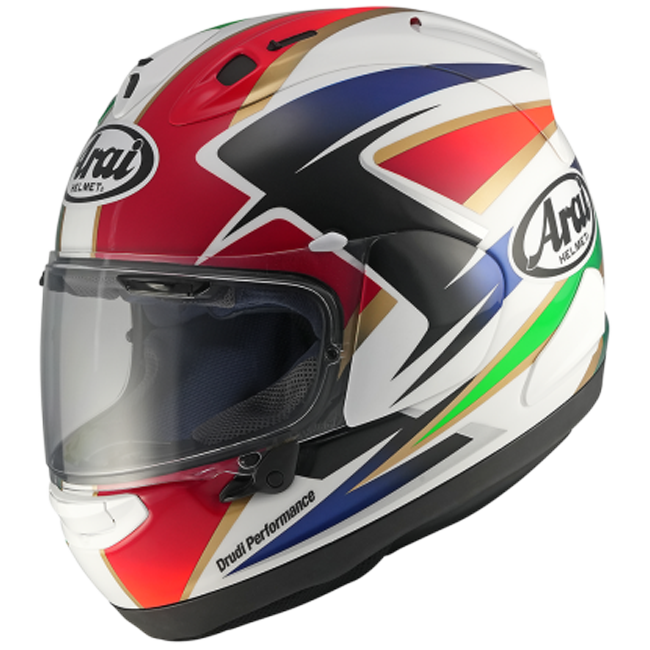 Arai RX-7V Evo helmet Luca Cadalora Restyle Replica gloss finish