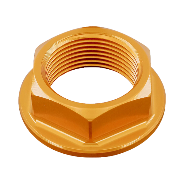 LighTech D001 front and rear axle nut for Aprilia RSV4 in anodised aluminium