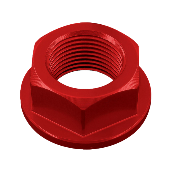 LighTech D010 swingarm axle nut for Aprilia RSV4 in anodised aluminium