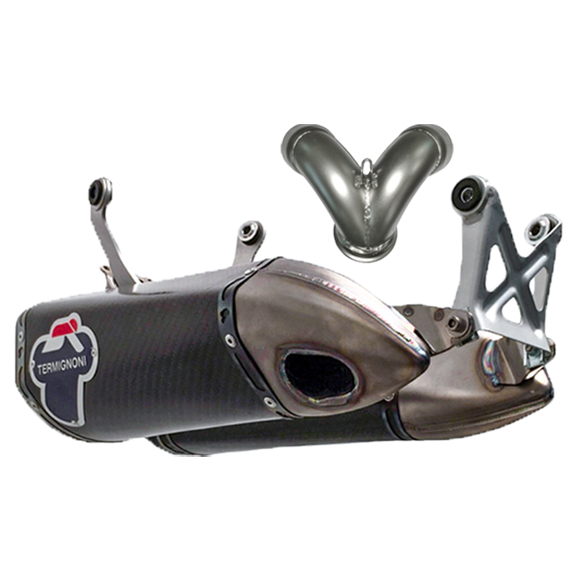 Termignoni carbon slip-on silencer kit Ducati Panigale 959 titanium SBK-style