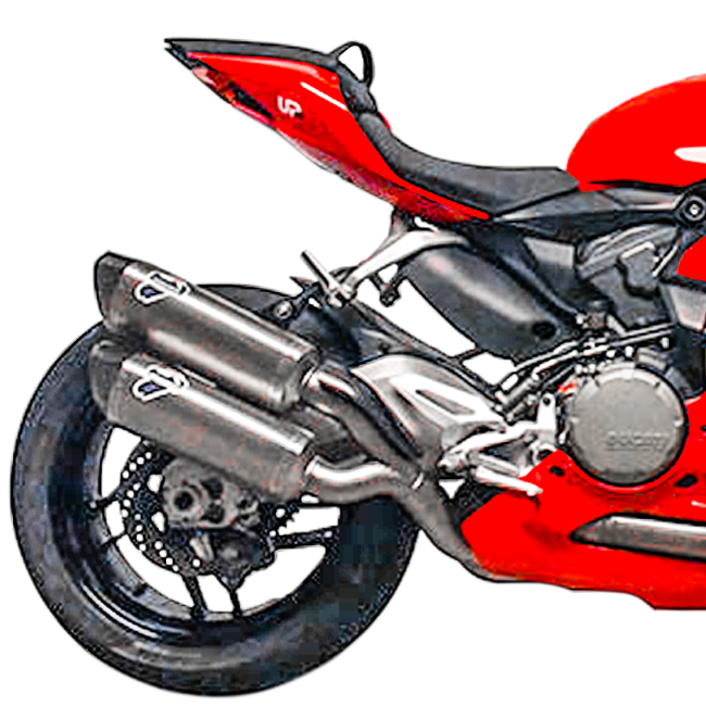 Termignoni Force titanium slip-on silencer with carbon end cap for Ducati Panigale 959 2016-2019