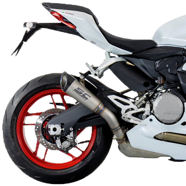 SC-Project RACE S1 titanium slip-on silencer with carbon end-cap for Ducati Panigale 959
